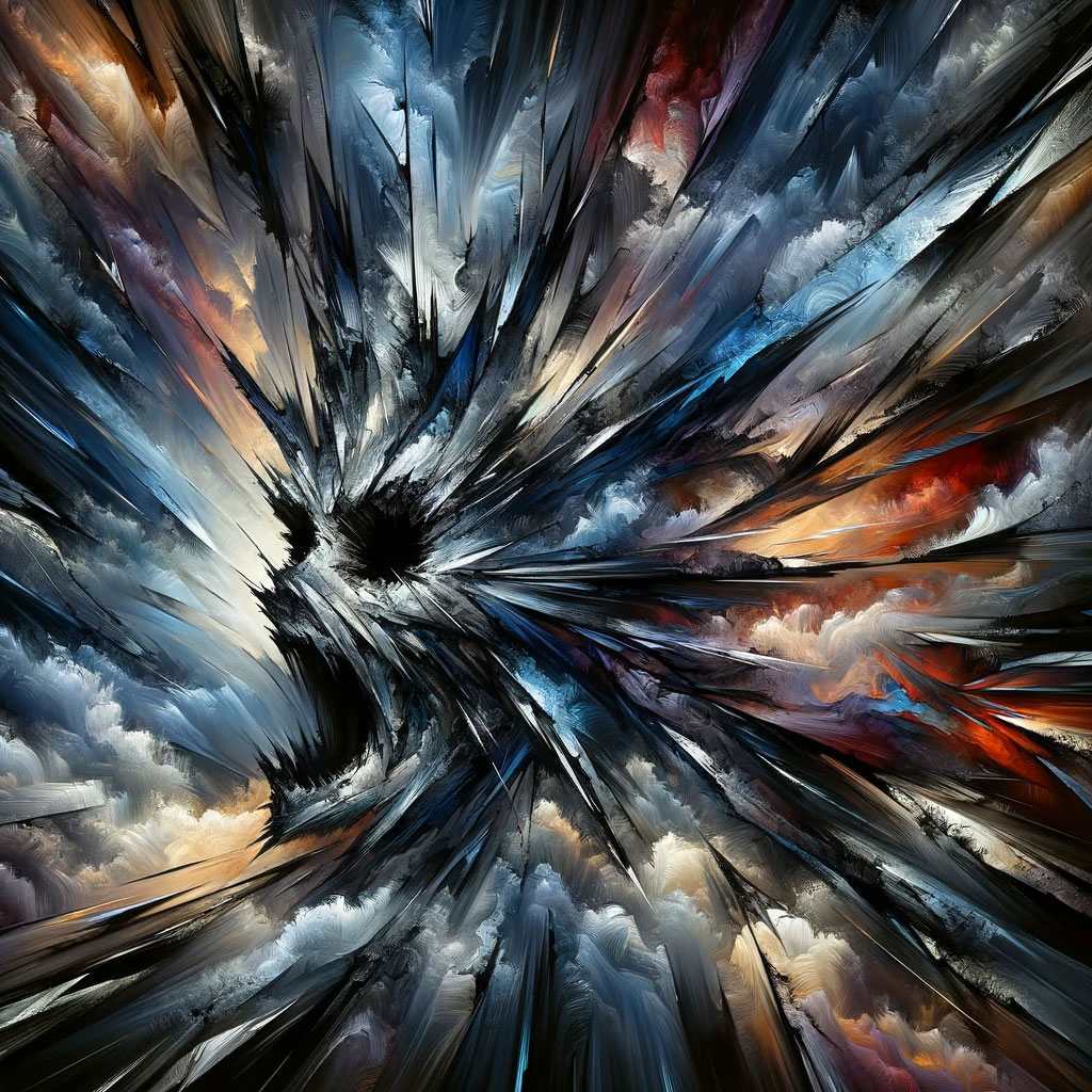 Abstrakcyjne przedstawienie chaosu i lęku związanego z cPTSD | PHOENIX Centrum Psychomedyczne Abstrakcyjne przedstawienie chaosu i lęku związanego z cPTSD | PHOENIX Centrum Psychomedyczne